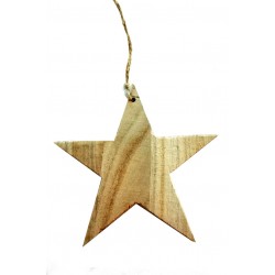 Estrella de Madera - Dimensiones 13 x 15 cm